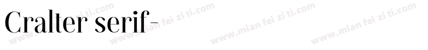 Cralter serif字体转换